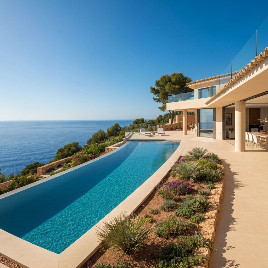 Luxusvilla mit Infinity-Pool und Meerblick