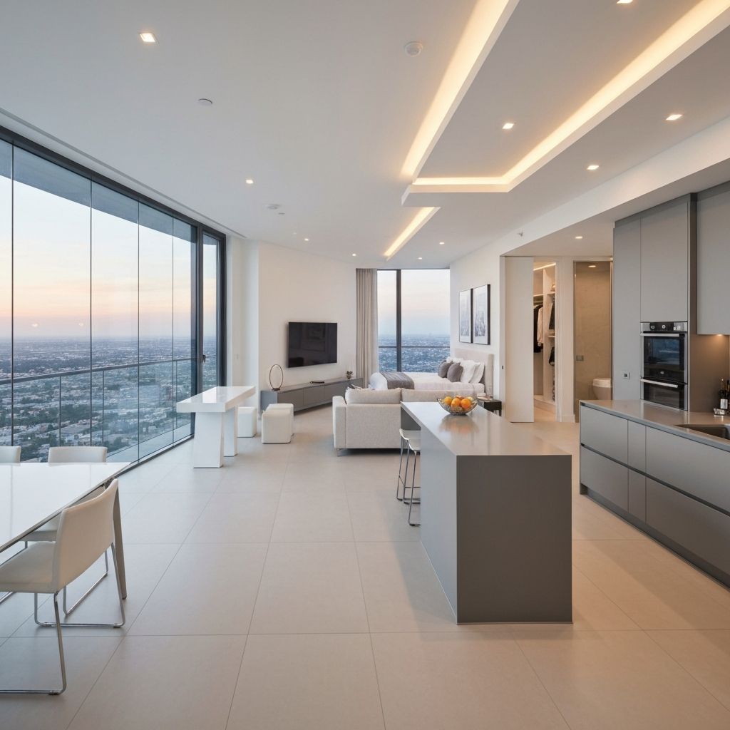 Moderne Penthouse-Wohnung mit Panoramablick